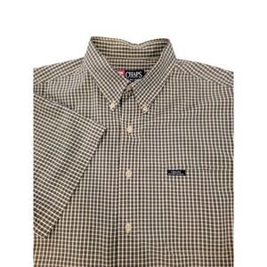 CHAPS Ralph Lauren‎ Mens Plaid Short Sleeve Button Up Shirt Size L G